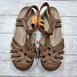 Baretraps Sandal Women 8.5 Brown Feena Fisherman Strappy Comfort Walking Outdoor